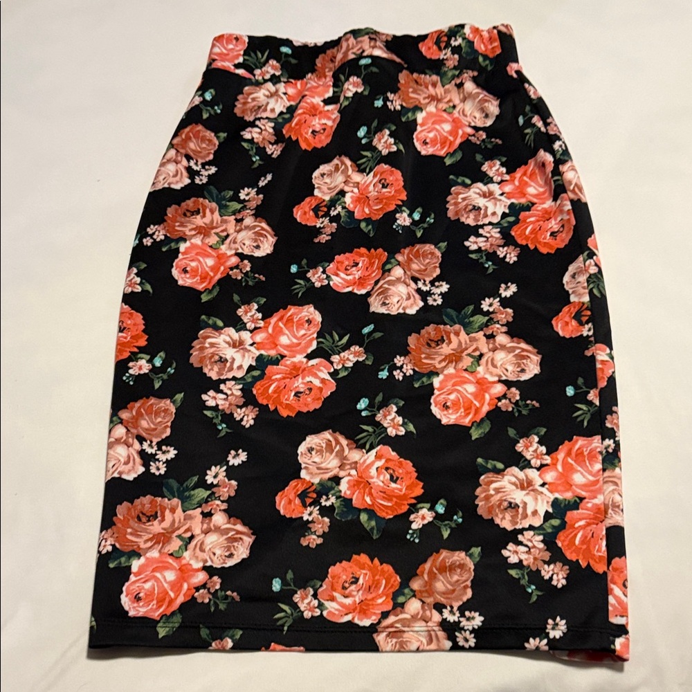 Ultra Teeze Floral Black and Pink Women's Skirt